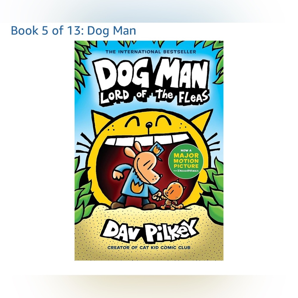 NWT Hardcover Dog Man: Lord of the Fleas:A Graphic Novel (Dog Man #5) Dav Pilkey